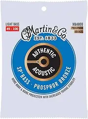 MARTIN Superior Performance Light Bass 45-100 92/8 Phosphor Bronze (MA4800) Acoustic Bass Guitar Strings