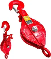 1 Ton Snatch Block with Hook Suitable for Inch Wire Ropes Within 1/2 Inch 2200 l