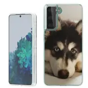 (Baby Husky)Rugged TPU phone case cover(Clear)for Samsung Galaxy S21+ Plus 5G
