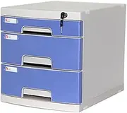 Finishing Cabinet Office File Cabinet, Desktop Data File Storage with Lock, 3 Drawers PP Material with Index Label Storage Box (Color : A, Size : 29.5 * 39.4 * 32.5cm)
