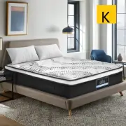 32CM Euro Top Mattress King Mattress 5 Zoned Pocket Spring High-Density Foam