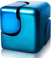 Fidget Cube Toys for Adults, Aluminium Alloy Metal Relaxing Toy Sensory Fidget Cube Party Favors Small Anxiety Toys, Stress Relief Gifts for Kids, Teens, Boyfriend, Men, Women (Blue)
