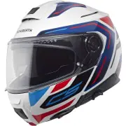C5 Omega White Red Blue Modular Helmet