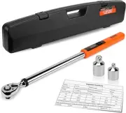 HORUSDY 1/2" Drive Digital Torque Wrench, 25-250Ft.lb, 2% Accuracy LED Display