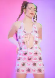 Higher Games Checkered Halter Dress