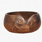 MangoWood Yarn Nest: Handcrafted Wooden Bowl for Knitting & Crochet
