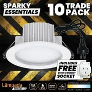 Lampada DESTRO II -10PK - Destro 8W LED Downlight Kit Recessed Frame with Quick Connect Sockets - White - Tri-Colour