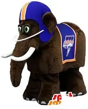 Mascot SpotSound Amazon mammoth brown, with a blue helmet