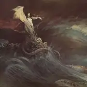 1979 vintage FRANK FRAZETTA poster - SEA WITCH - ocean storm monster - NEW NOS
