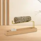 Wooden Tray Incense Burner Holder Brass Incense Stick Holder Desktop