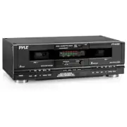 Pyle PT649D.5 Dual Stereo Cassette Deck Player System Music & Audio Recording