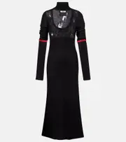 [Didu] Didu Knit cutout turtleneck maxi dress AU 12 black