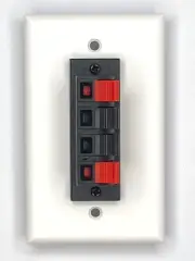 Speaker Terminal 4 conductor Spring Clip Wall Plate for Home Theater Speakers