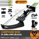 15-20lbs Compound Bow Arrow Archery YOUTH KIDS JUNIOR Shooting BLACK RIGHT HAND