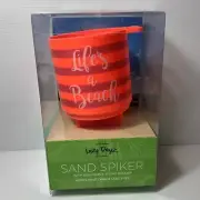 Beach Sand Spiker Cup Phone Sunglasses Holder By Lazy Dayz Orange