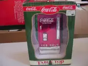 COCA COLA TABLETOP COLLECTION MERCURY GLASS COCA COLA VENDING MACHINE NIB 1998