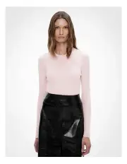 [Witchery] Crew Rib Long Sleeve Knit Jumper in Shell
