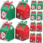 FONDOTIN 12pcs Christmas Apple Boxes Festive Snack Containers for Holiday Treats Designs for Party Favors and Exchanges