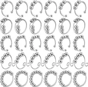30 Pcs Spinner Ring With Beads for Anxiety - Adjustable Stress Relief Ring for Women Men Adults Teens