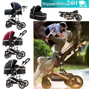 Baby Stroller Pram Luxury Newborn Carriage Foldable Pushchair Infant Bassinet AU