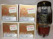 Factory Platinum Matched Quad Genalex Gold Lion KT66 tubes, BRAND NEW in Box !