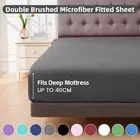 Luxury Soft Deep Pocket Fitted Sheet Extra Elastic King Single Queen Double Bed