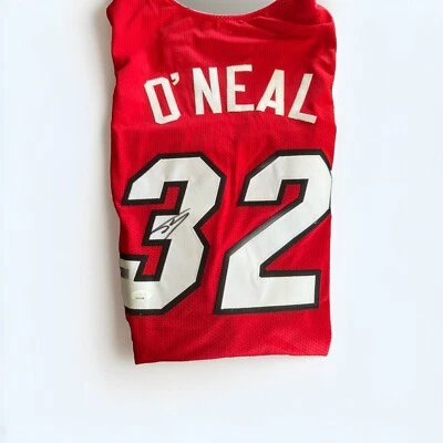 Shaquille O'Neal Signed Jersey Custom Autographed Heat Jersey JSA Certified Red