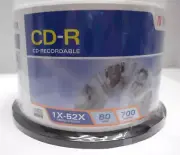 VERBATIM CD-R CDR 700MB 52X Logo Branded 80min Media Disc 94691 Qty 50