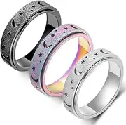 Fidget Spinner Ring Anxiety Ring for Women Fidget Rings for Anxiety Fidget Rings Anxiety Toys Anxiety Relief Ring Toys Fidget Spinner Ring Men Fidget Toys