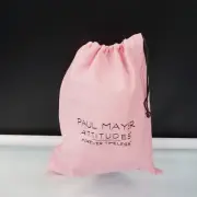 PAUL MAYER ATTITUDES Shoe Dust Bag Pink Drawstring 10" x 14" New