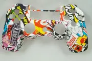 Sticker Bomb Soft Touch Front Face Shell For PS4 Controller -For current gen