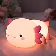 YuanDian Axolotl Night Light, for Adults Teens and Babies. Decorate Kids' Bedroom with Cute Silicone Axolotl Nightlights, Christmas Birthday for Boys Girls