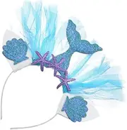 [HAPINARY] 1pc Hair Tie Star Hair Accessories Shell Headband Kids Headband Shell Headpiece Mermaid Kids Toddler Headband Mermaid Tiara Hair Accessories for Kids Princess Glitter Child