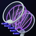 ⁺Electric Fly Swatter Racket 2-in-1 Intelligent Bug Zapper With USB Rechargeable