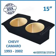 Fits Chevy Camaro 1993-2002 15" Dual Sub Box Subwoofer Enclosure Speaker Box
