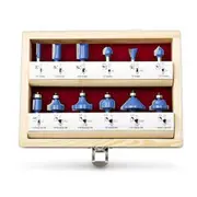 Carbitool TCT Router Bit Set - 1/4inch Shank - 12 Piece TBUD-12