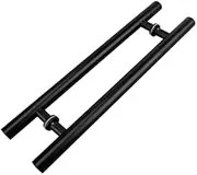 Interior External Barn Door Handle, Heavy Duty Sliding Barn Door Handle Set, Double Sided Round Handles for Single Doors, Easy Installation/C/60Cm(23 5/8In)*40Cm