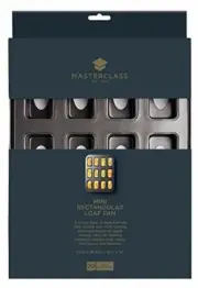 MasterClass 12-Hole Non-Stick Mini Loaf Tin Cake Pan With Loose Bases, 35.5 x
