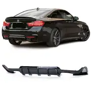 For BMW 4er F32 F33 F36 2013-21 With M-PACKET Rear Diffuser Black Gloss