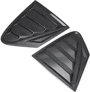 Car Triangle Rear Window Decorative Louvers Window Vent ABS Carbon Fiber Style Compatible For Ford Focus ST-LINE Hatchback 2019 2020(Carbon fiber color)