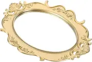 FOMIYES Elegant Mirror Tray Vintage Jewelry Organizer Versatile Serving Plate for Home Decor Wedding Jewelry Holder Makeup Display Tray for Dresser Tabletop