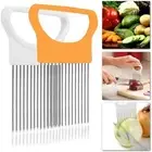 Onion Holder for Slicing, Tomato Vegetable Lemon Potato Cutter Slicer Chopper