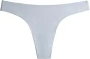[WEJUN] Women's Thong Panties - 2Pcs Low Waist Sexy Thongs Silk Satin Plus Size Panties Seamless Fashion Underwear G-Strings Lingerie T-Back,E,XXL