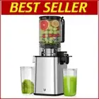 Masticating Slow Juicer - High Yield Whole Fruit Processor with Safety Features