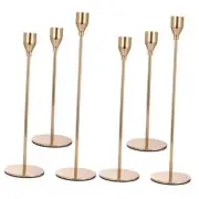 Anndason Set of Candlestick Holders Candle Holder Taper Candle Holders 6 Gold