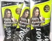 KK BRAID EXTENSIONS 100% KANEKALON BY URBAN BEAUTY COLOR 99J Lot of 3