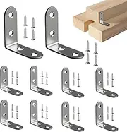 [Generic] Metal Corner Brackets - Right Angle Bracket Corner Bracket | Angle Brackets Stainless Steel Corner Fastener, Corner Shelf Bracket L Brackets, Furniture Corner Connectors
