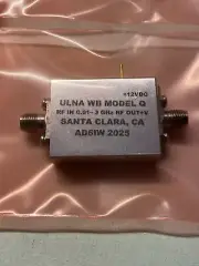 0.01- 3 GHz Ultra Low Noise High Linearity Wideband Amplifier, EME, Astronomy