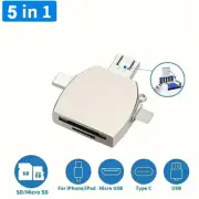 Mini NEW Multi-function Card Reader 5-in-1 USB Type C OTG Adapter SD TF