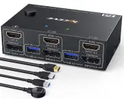 2 Monitor 2 computer USB 3.0 Dual Monitor KVM Switch for 2 comp. 2 display HDMI